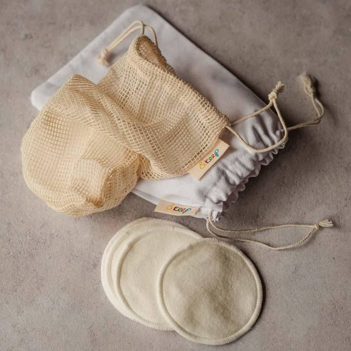 10 reusable bamboo & cotton make-up pads