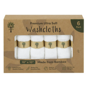 Bamboo washcloths - pack of six
