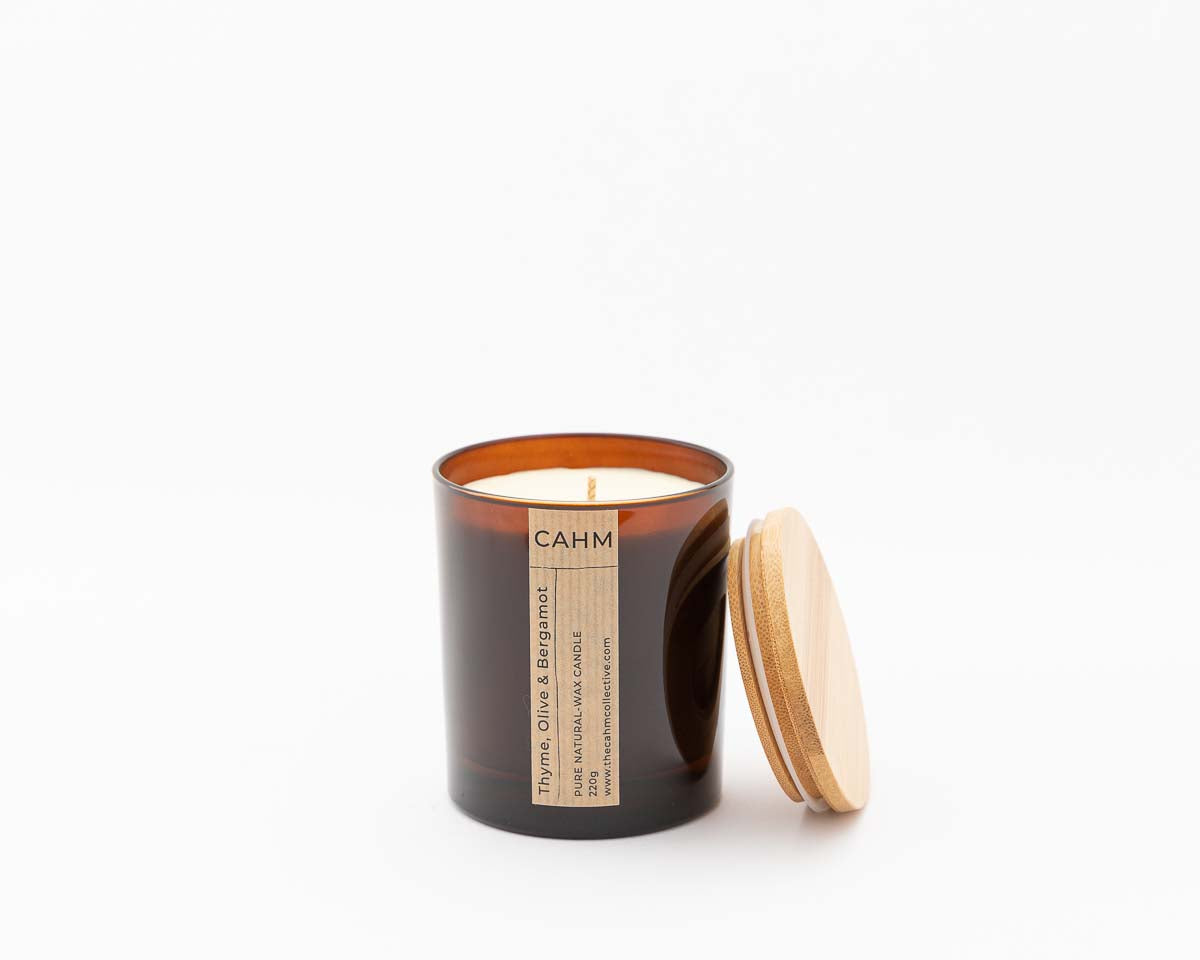 Thyme, olive & bergamot Cahm candle