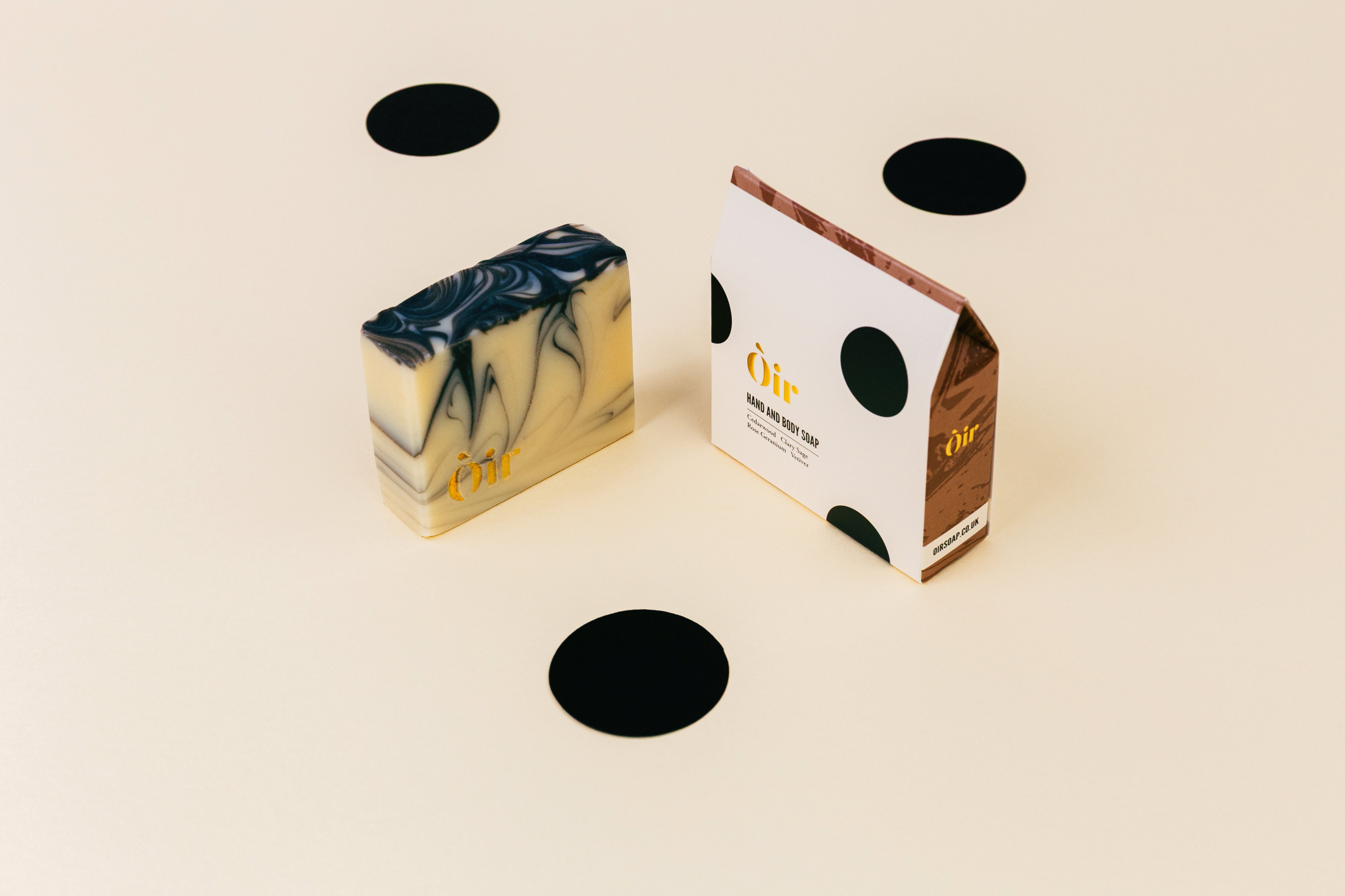 Cedarwood, clary sage, rose geranium, vetiver hand & body soap