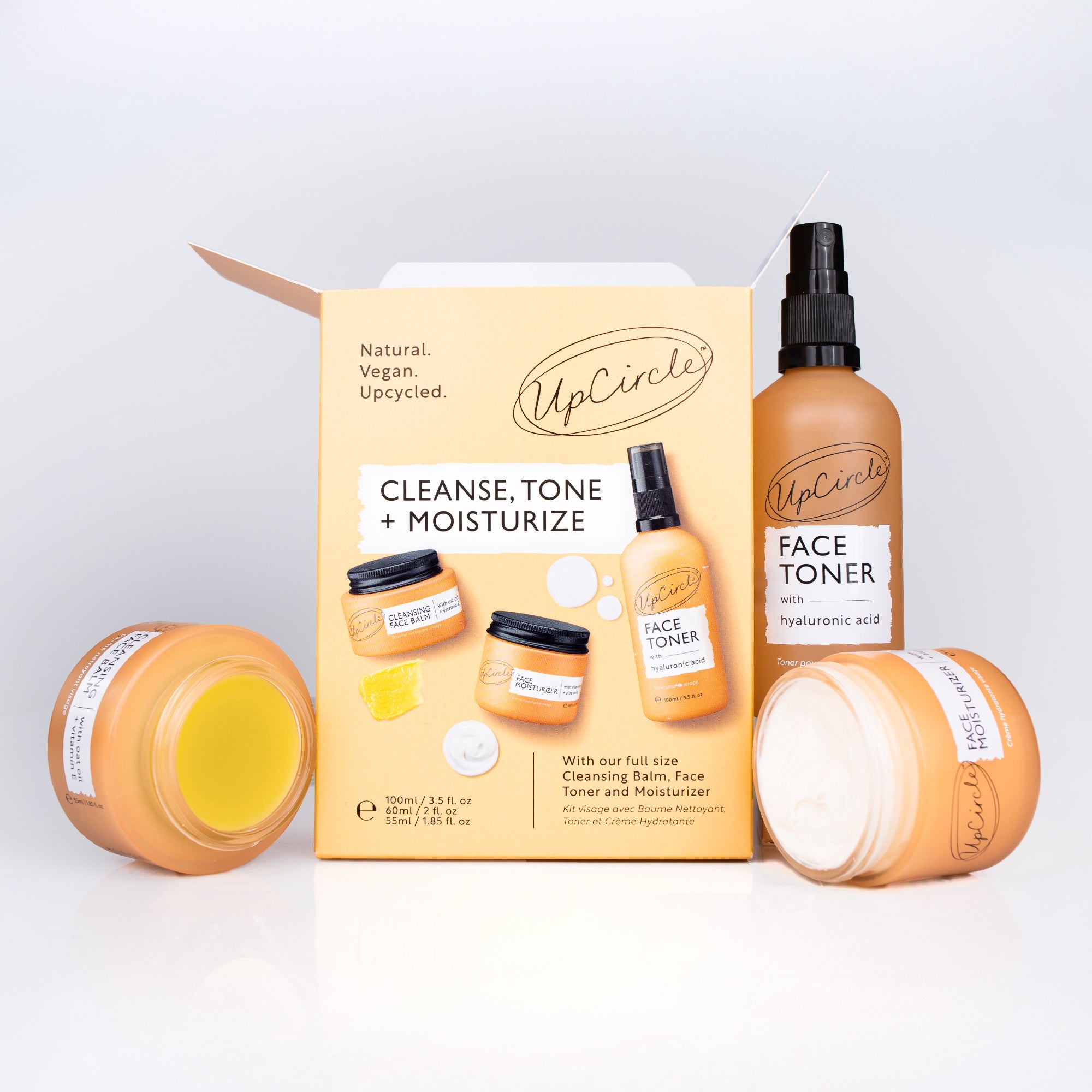 Cleanse, tone and moisturise gift set - UpCircle