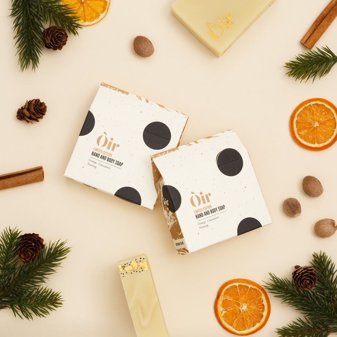 orange cinnamon and nutmeg soap